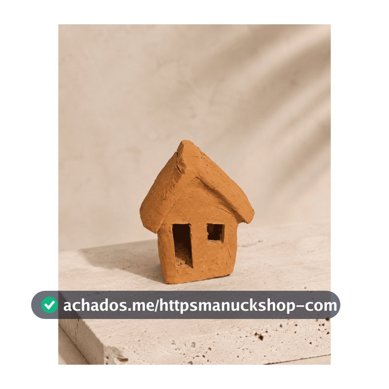 CASINHA DE BARRO TERRACOTA NATURAL ARTESANAL 7,5 x 6 x 5 CM ACONCHEGO, AUTENTICIDADE E PERSONALIDADE PARA SUA DECORAÇÃO