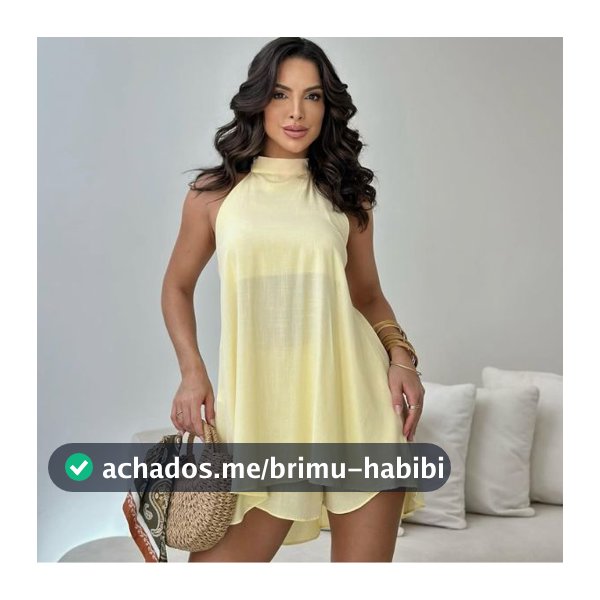 Conjunto Feminino Crepe Duna Premium Frente Única Estilo Vestido 2 Peças Soltinho Com Decote nas Costa Tendência