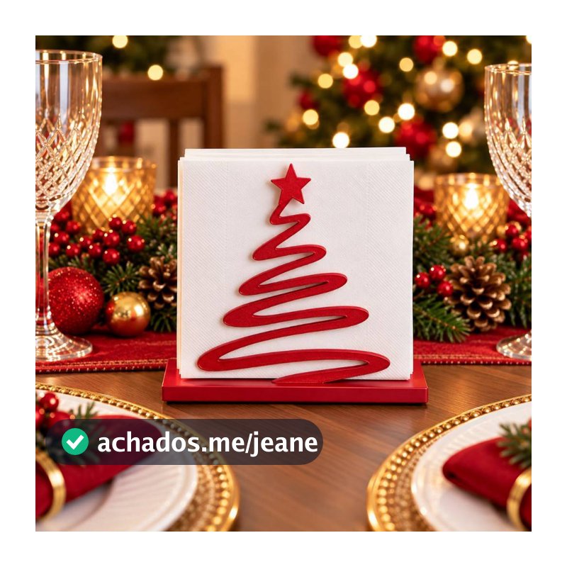 Porta Guardanapo Natal Árvore de Natal Decoração Natalina Mesa Posta