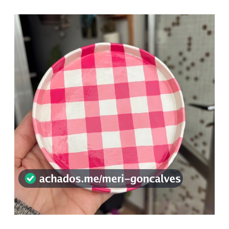 Porta joias bandeja artesanal de cerâmica fria