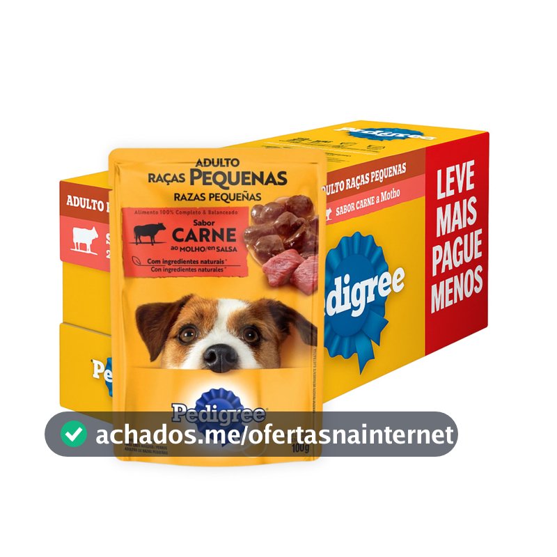 Pedigree Pack Econômico Sache Carne Raças Pequenas 100g