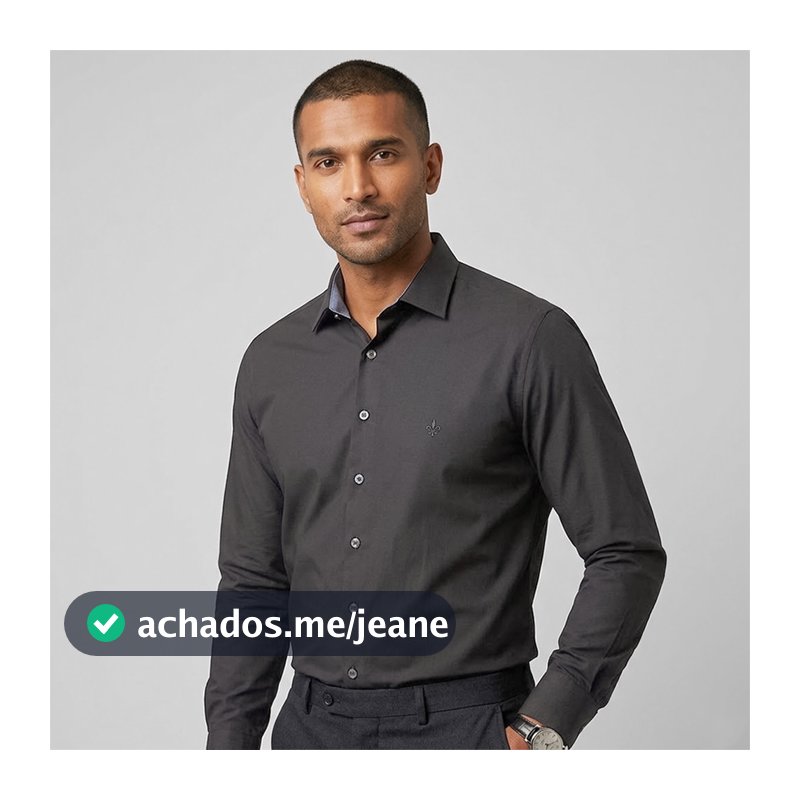 Camisa Dudalina Slim Lisa In26 Cinza Masculino