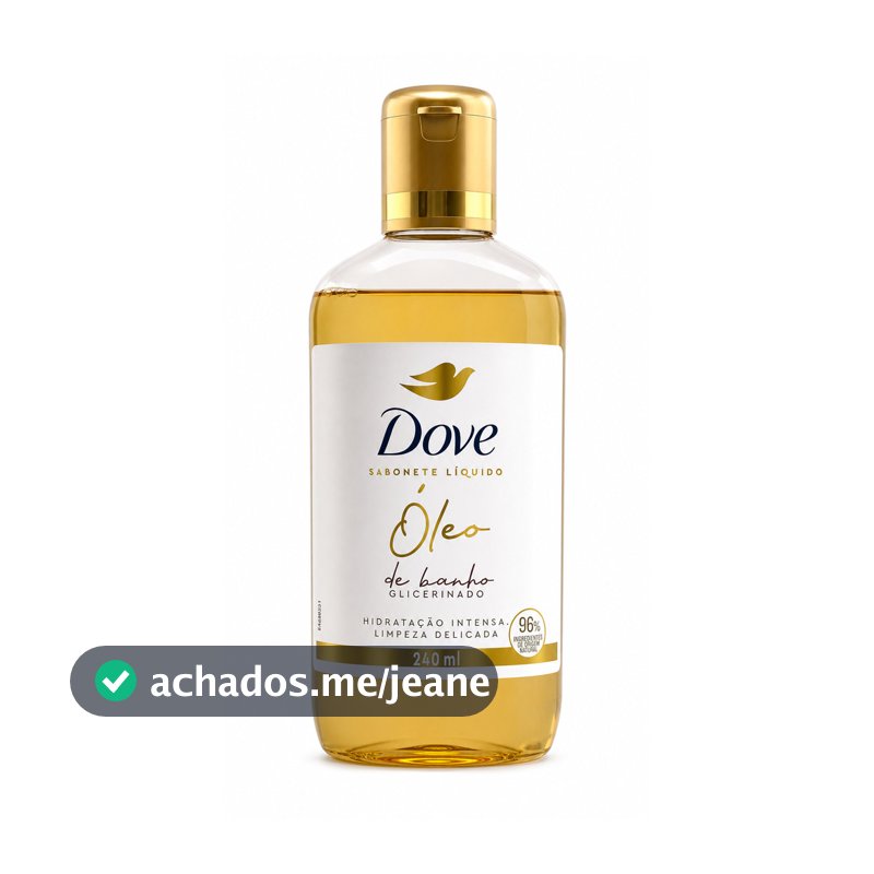 Sabonete Líquido Dove Óleo de Banho 240ml Hidratação Intensa Banho Limpeza Suave Nutrição Pele Macia