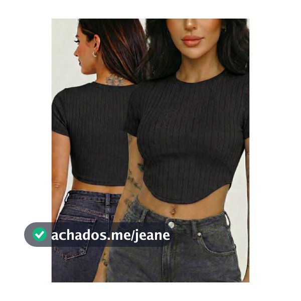 Blusa Cropped Premium Canelada Feminino Casual Moda Feminina Básica Elegante