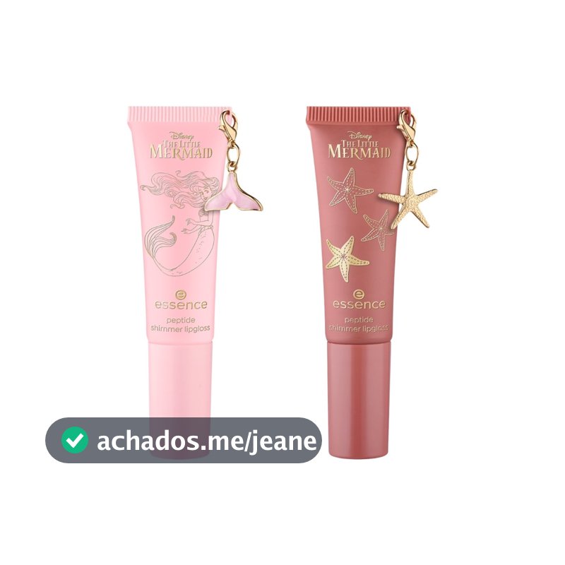 KIT 2 Gloss labial peptide essence Disney A Pequena Sereia