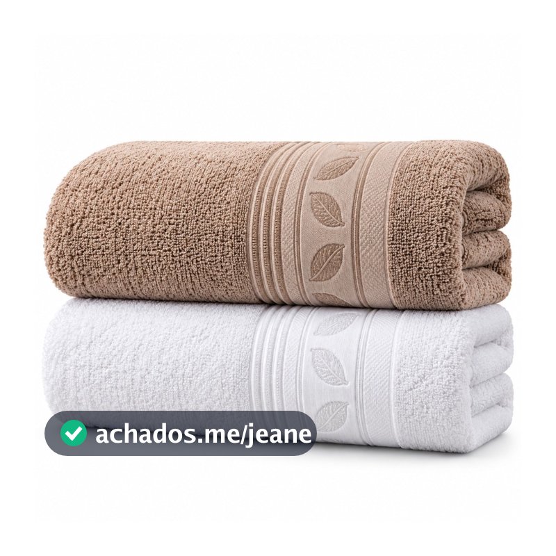 Kit de 2 Toalhas de Banho, Algodão Confortável toalha Grande Grossa 70x 140cm toalha de banho