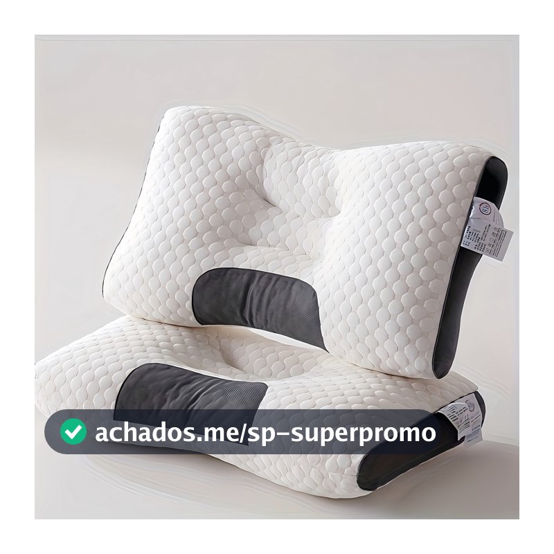 Travesseiro Ortopédico Cervical Respirável - Conforto e Suporte com Toque Macio e Lavável na Máquina