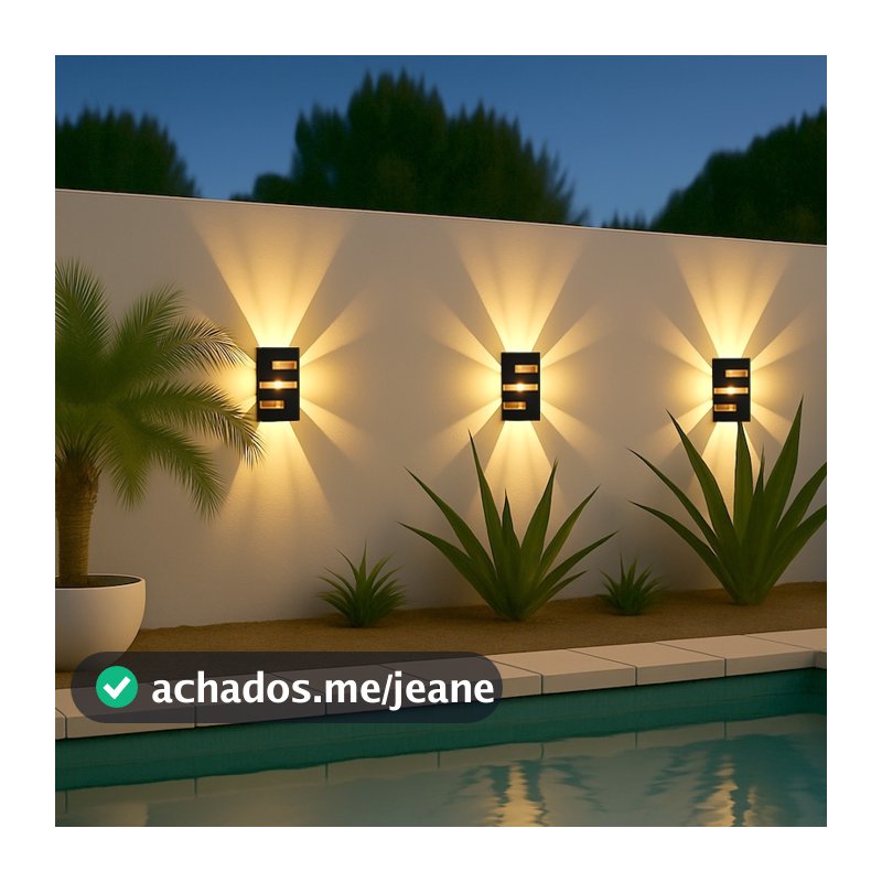 Envio Full Kit Com 4 Arandelas Luminária Externa Interna 2 Focos Varias Cores