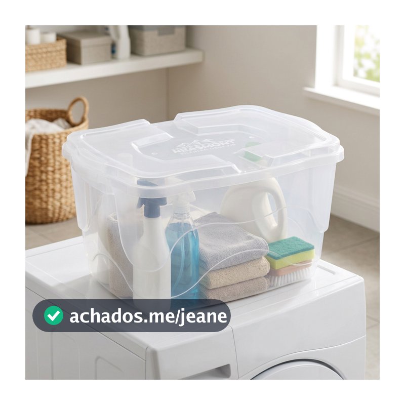 Caixa Organizadora de Sapatos 20L Transparente com Tampa Empilhável Multiuso Armário