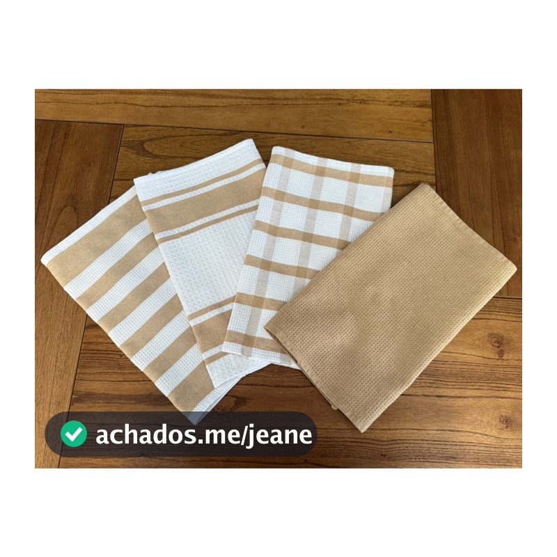 Kit 4 Panos de Copa Atoalhados 60x40cm – Pano de Prato