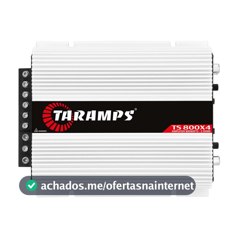 Módulo Amplificador Taramps TS800 800W Rms 4 Canais 2 Ohms