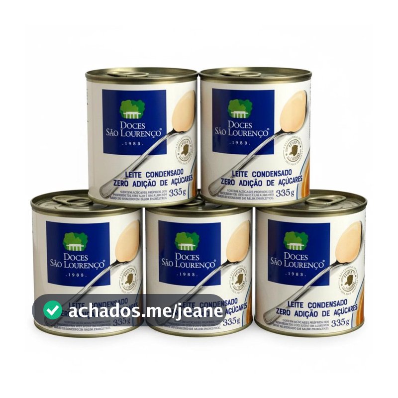 Kit c/ 5und Leite Condensado Diet SAO LOURENCO 335g