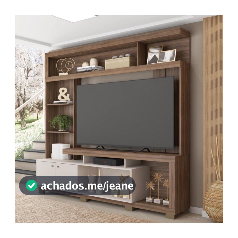 Estante Home Bambam Para TV até 65 Polegadas Marrom Caemmun