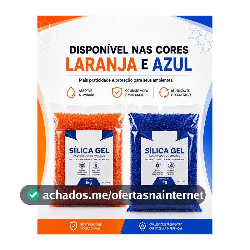 Sílica Gel Desumidificante 1kg Premium