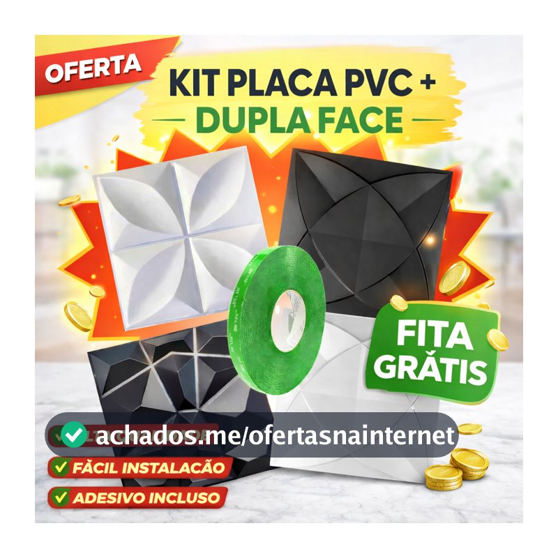 Kit Até 120 Placas PVC 3D Com Dupla Face Decoração Sala Quarto Cozinha Penteadeira 25x25CM