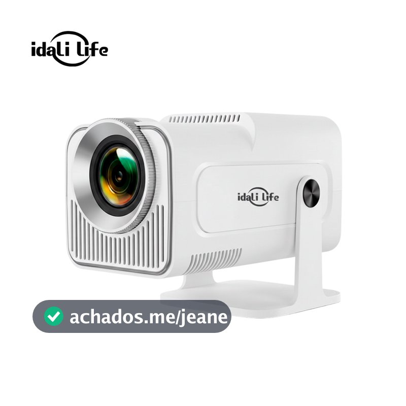 Projetor Portátil 4k Smart Android Wi-fi Hd 1280x720 Espelhamento celular Branco IDALI LIFE