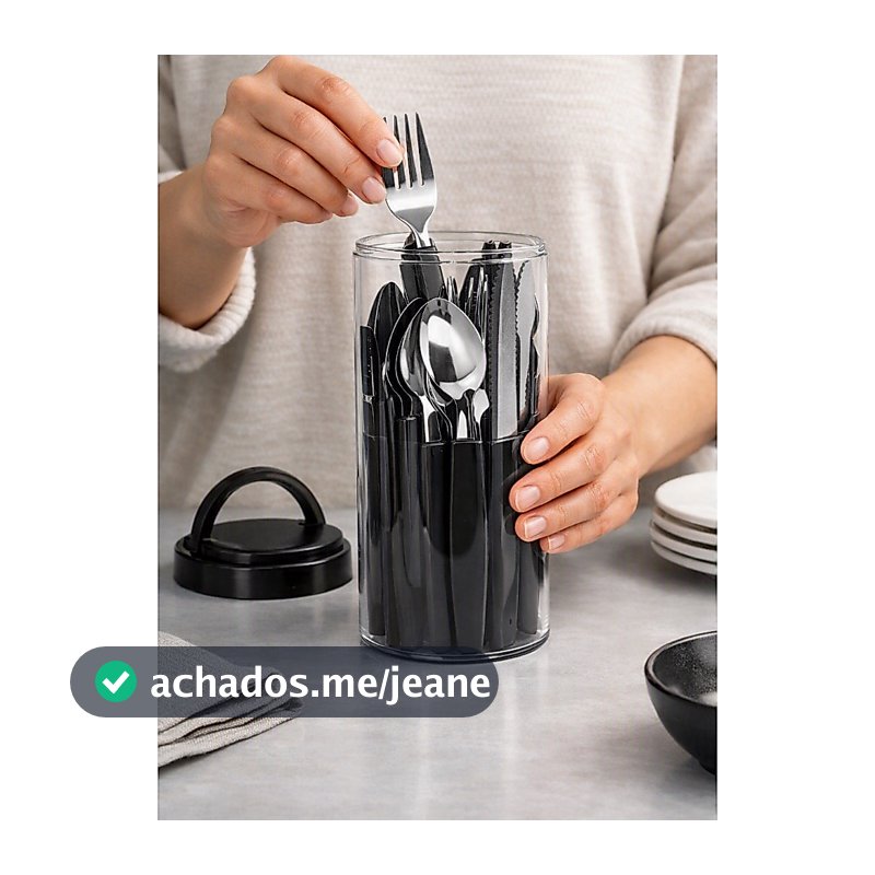 Kit de Talheres Inox Completo 24 Peças – Casa, Restaurante e Churrasco