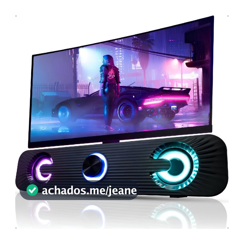 Caixa De Som Soundbar Gamer Knup RO829 6W RMS RGB USB Entrada P2