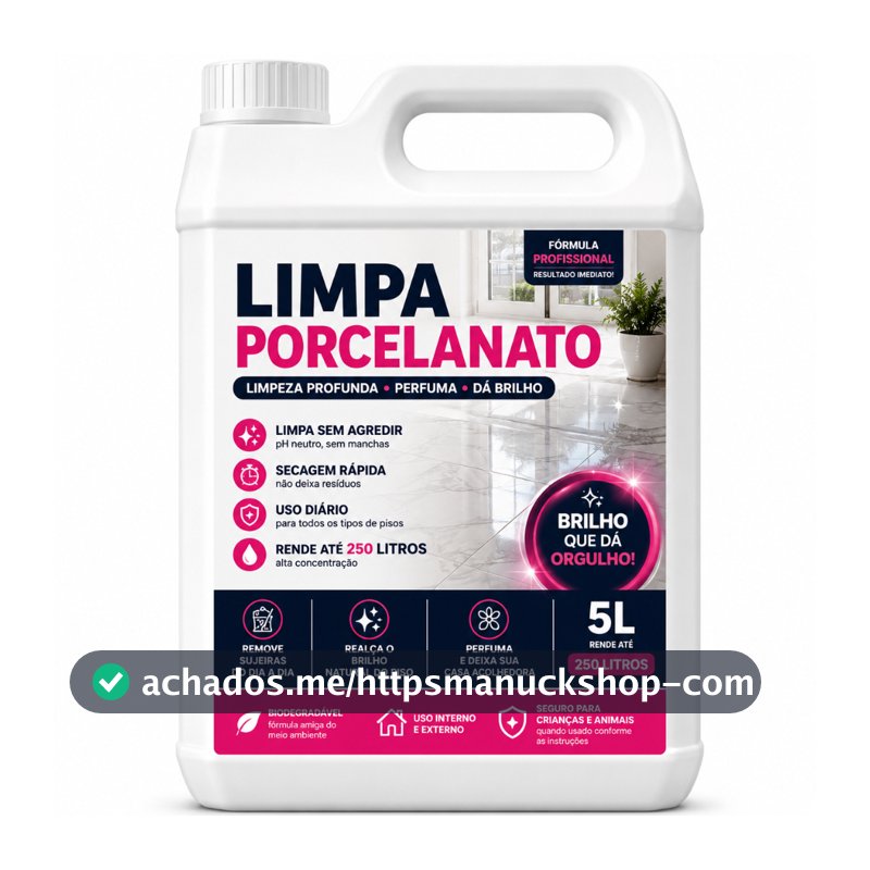 Limpa Porcelanato 5L Profissional Com Aroma Limpa Pisos Delicados Nao Mancha