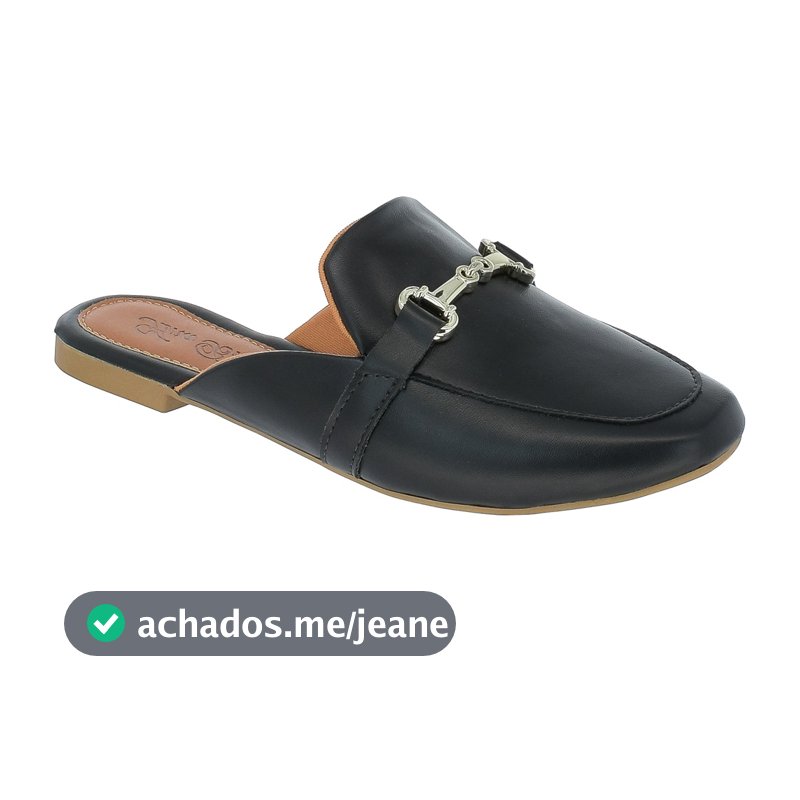 Mule Feminino Sandália Feminina Chinelo Rasteira Fivela Metálica Confortável Tendencia Casual Moda