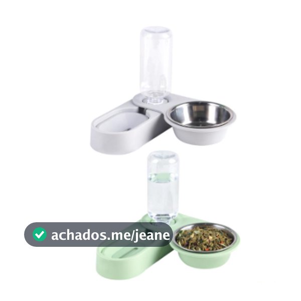 Comedouro Pet Duplo Inox Bebedouro Automático De Cães E Gato