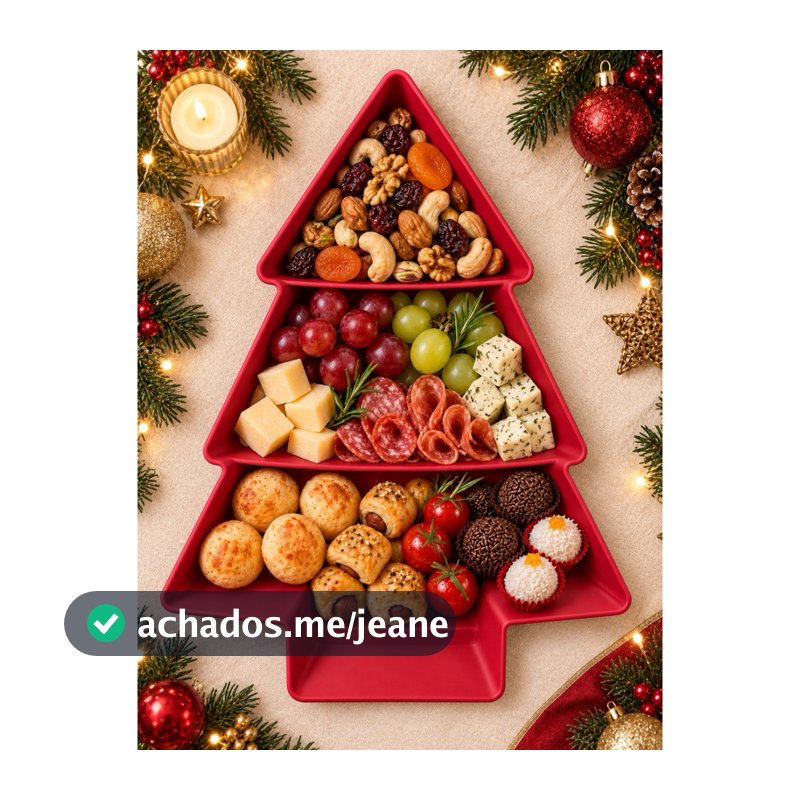 Bandeja Petisqueira Natal Árvore de Natal Enfeite para mesaa