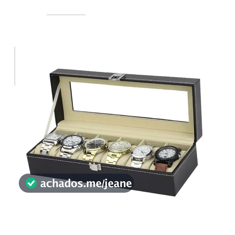 PU Leather Watch Storage Box, Assista Acessórios, Display Case, Suporte, Organizador, Caixa de Jóias, 6 Slots