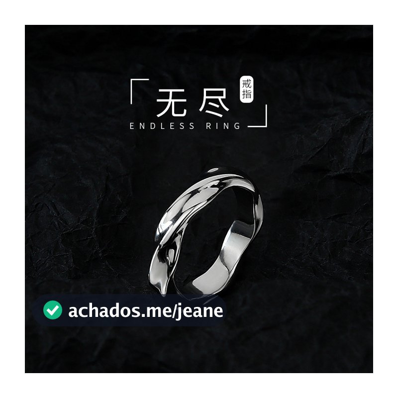 Mobius anel anel masculino na moda titânio aço não é fácil de desbotar High-End na moda único na moda meninos único anel