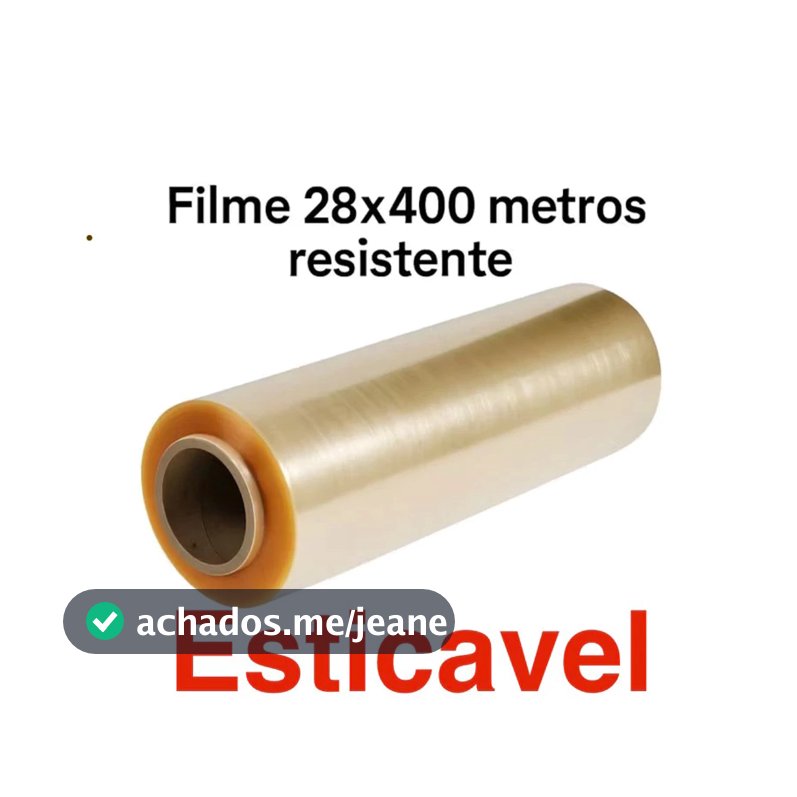 Rolo Bobina Plastica Filme PVC Refil 28x400mts 28cm x 400 Metros Esticavel