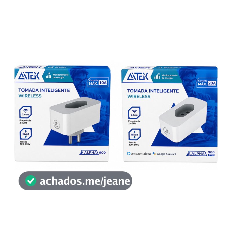 Tomada Inteligente Wi-Fi 10A E 20A  App Tuya Alexa Google Controle e Monitoramento Energia AITEK ALPHA-900