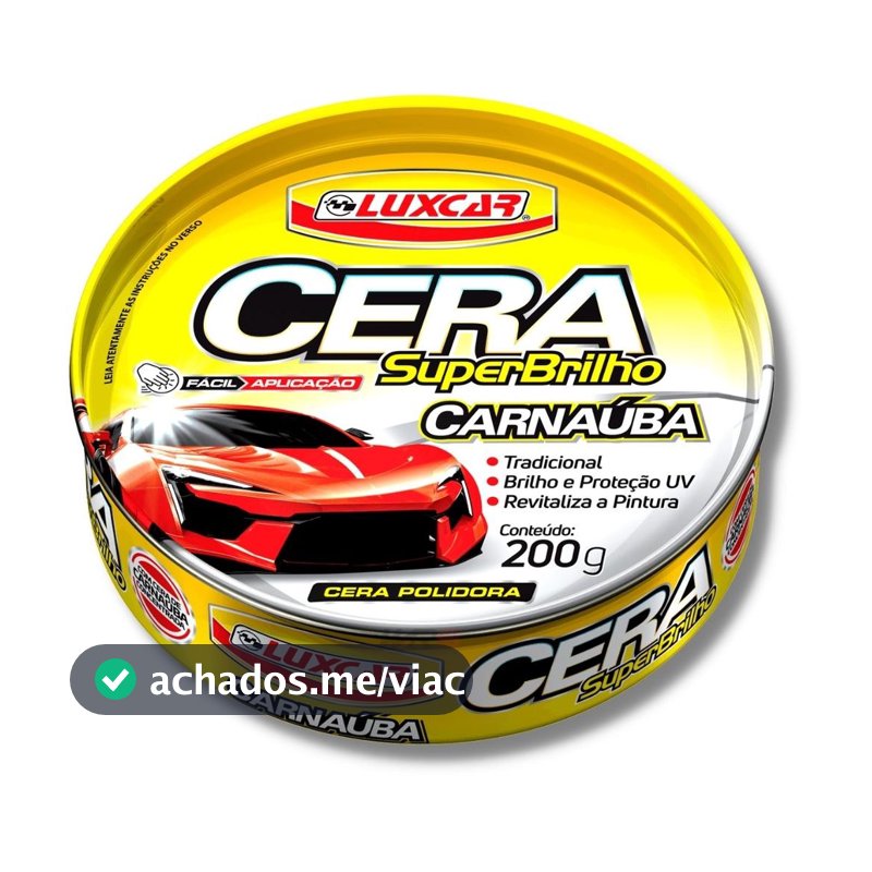 Pasta SuperBrilho Luxcar Cera Automotiva com Carnaúba 200g