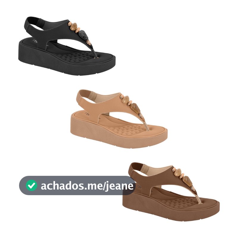 Sandalia Tamanco Feminino Modare Anabela Macia Conforto Leve