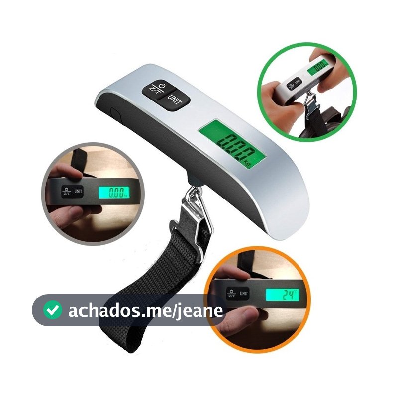 Balança Digital Portátil 50kg/10g – Precisa, Compacta e Ideal para Malas, Viagens e Bagagens ✈️