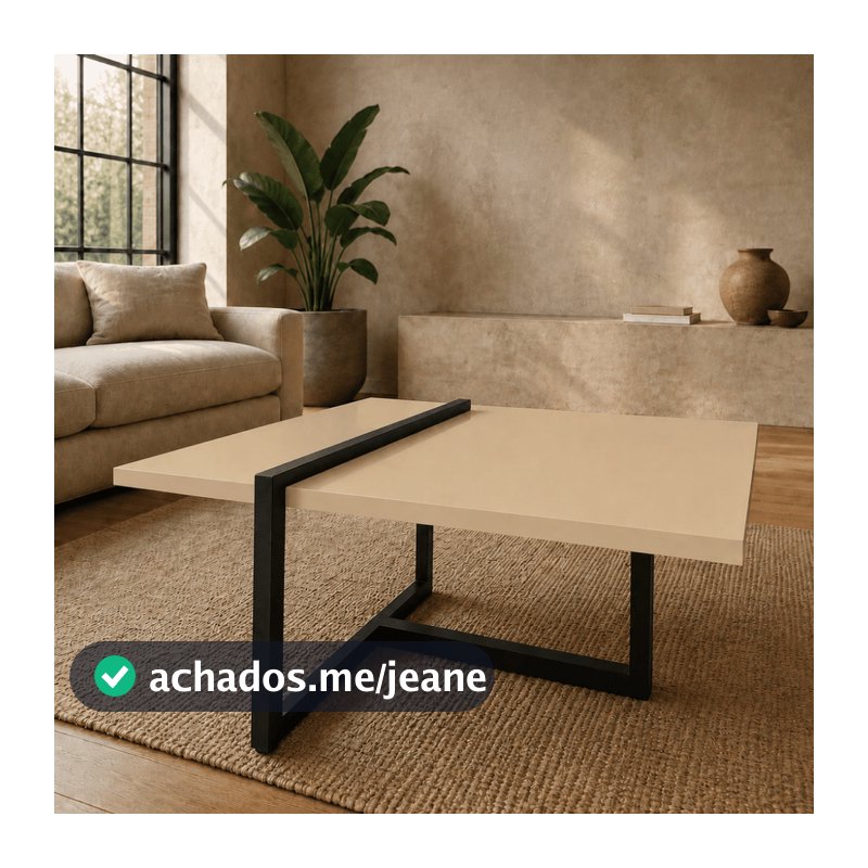 Mesa Centro Estilo Industrial Berlin Decorativa Moderna KLM Móveis