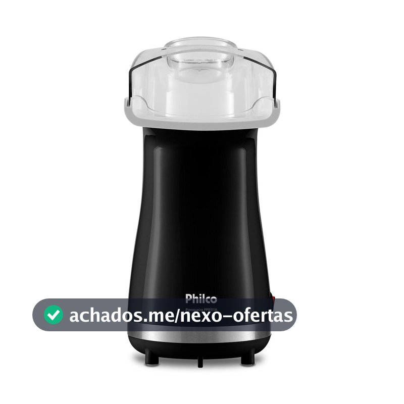 Pipoqueira Elétrica Sem Óleo Philco Preta 1200W PPIE01A