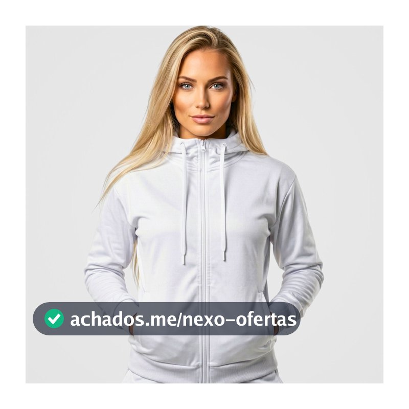 Jaqueta feminina Blusão Agasalho  corta vento de frio  com punho touca capuz forrado preto branco