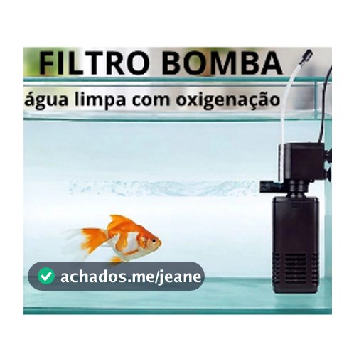 FILTRO BOMBA INTERNO SUBMERSO COM BOMBA AERADOR DE OXIGENIO 40L/H PARA AQUÁRIOS ATÉ 40 LITROS PUMP