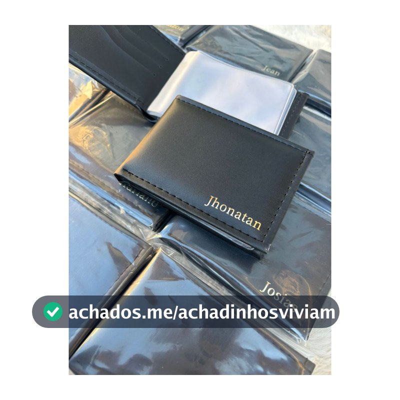 Kit 10 Unidades Carteira Masculina Couro Sintetico Personalizada Com Nome Ou Iniciais