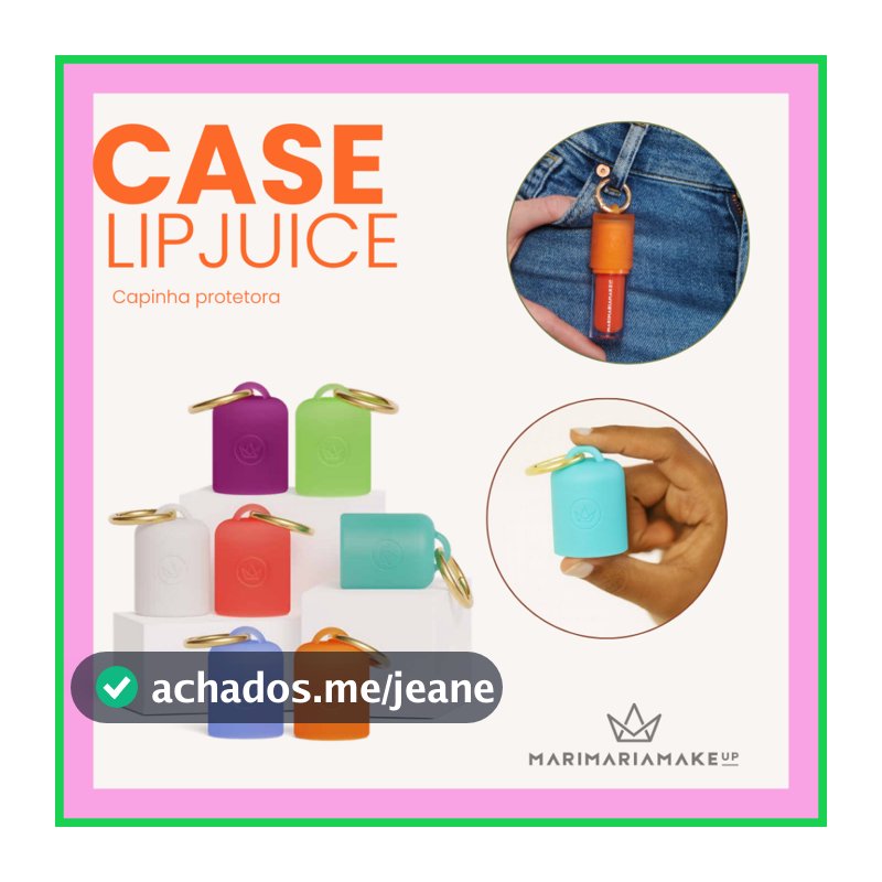 Mari Maria Makeup | Case Lip Juice Silicone Flexível com Chaveiro – Lançamento