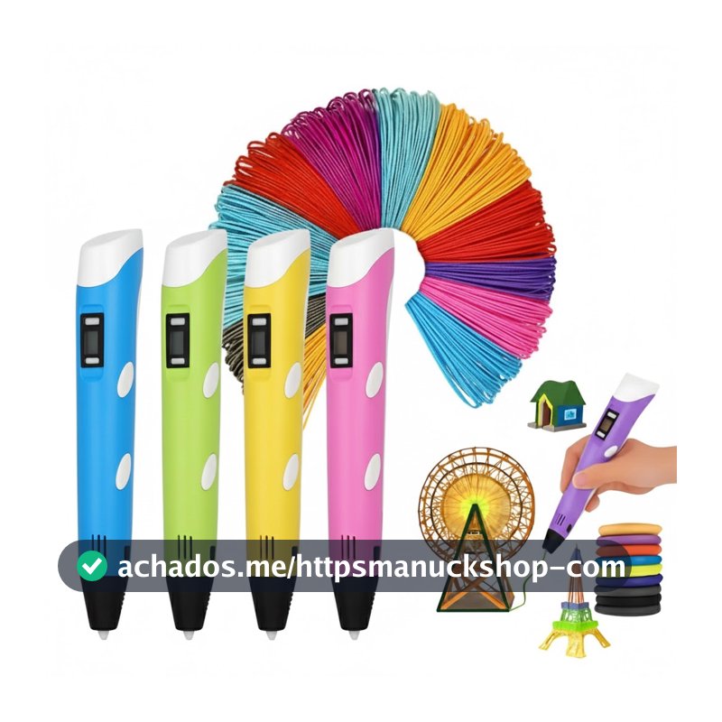 Caneta 3D Impressora Infantil Filamento PLA 1,75mm Refil DIY Desenho Pintura 3D Segura Criança