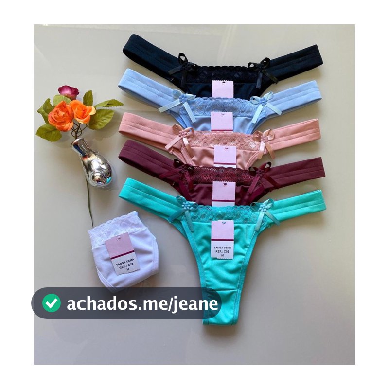 Kit 10 Calcinhas Pala Com Renda Fio Dental Lingerie Feminina Tanga Conforto