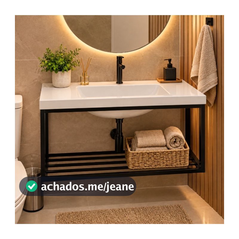 Gabinete de Banheiro Industrial 60cm Com Cuba Incluso Design Moderno e Compacto