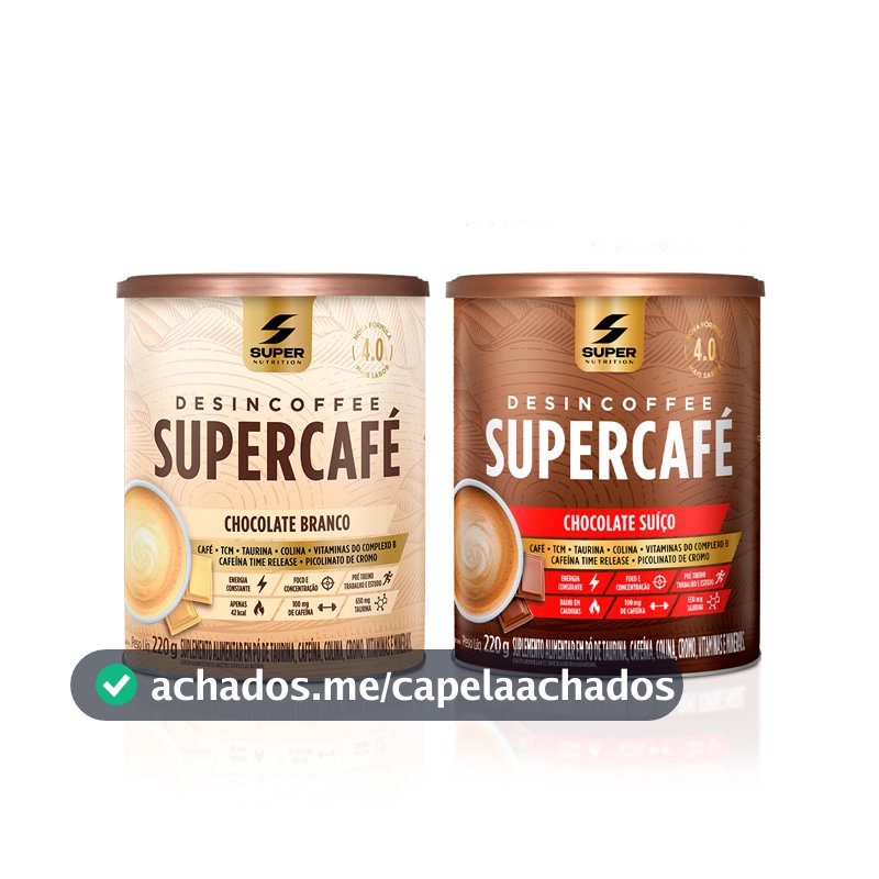 Kit Supercafé - 01 Chocolate Branco  + 01 Chocolate Suiço