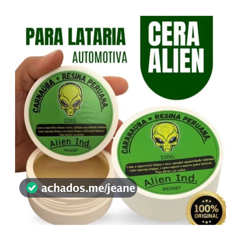 Cera Espelhamento Cerâmico Tira Riscos Repele Água ALIEN IND