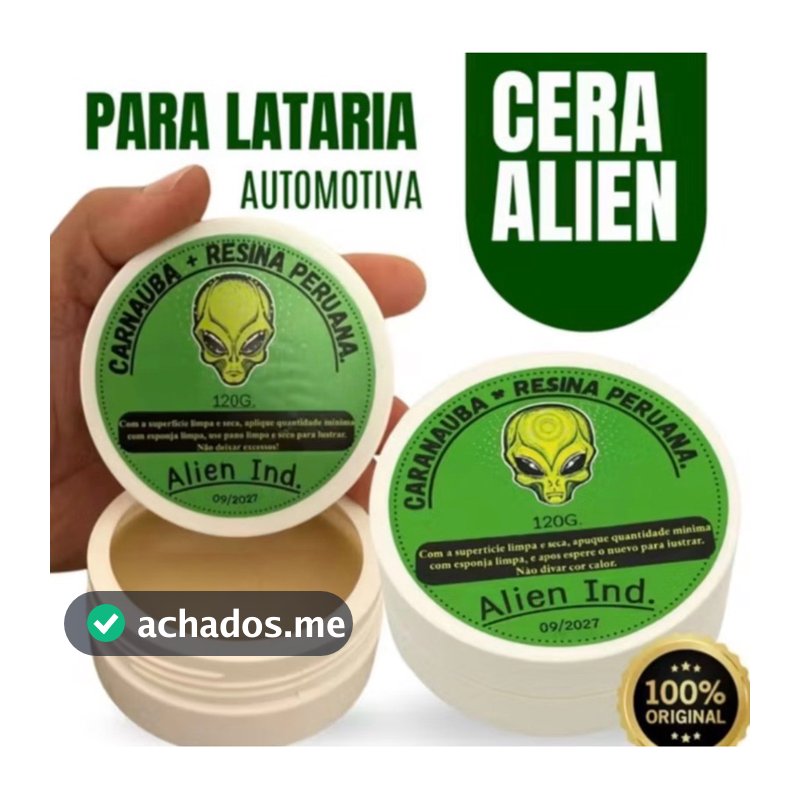 Cera Espelhamento Cerâmico Tira Riscos Repele Água ALIEN IND