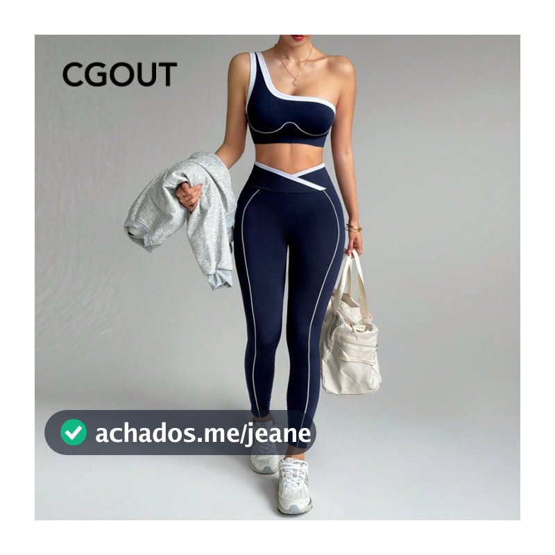 Cintura alta Hip Lift cintura cruzada Yoga terno contraste cor Diagonal sutiã esportes terno feminino