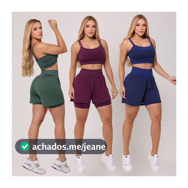 Conjunto Fitness Short Duplo Dryfit Top Academia Corrida Suplex Musculação Treino Corrida Furadinho