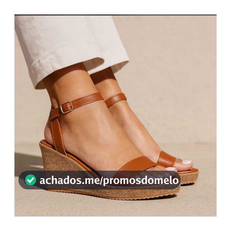 Sandália Anabela Feminina Salto baixo Conforto Verão Plataforma Casual Elegante