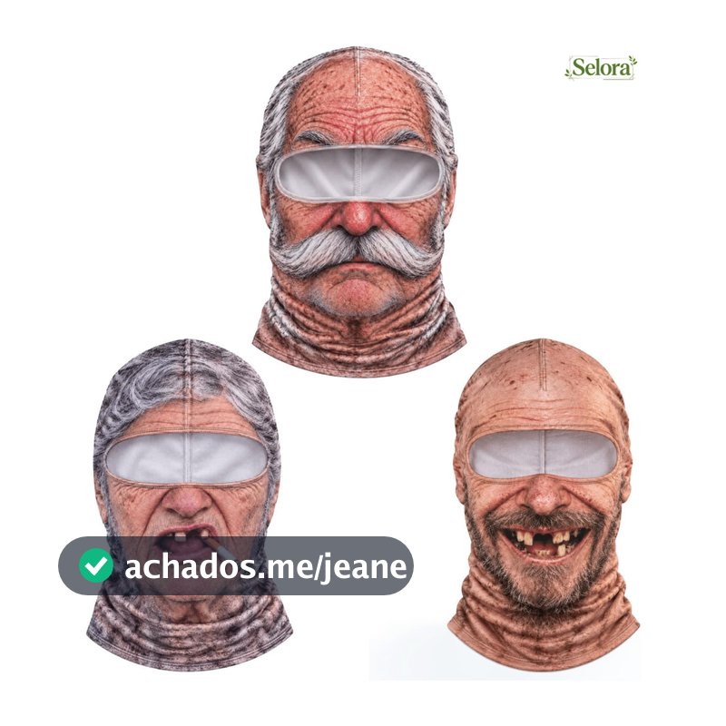 Balaclava Máscara Facial 3D Rosto de Velho Engraçado, Máscara de Esqui para Inverno, Ciclismo e Festas