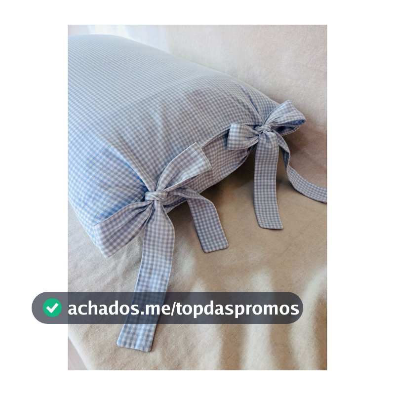 1 Fronha com Laço 50x70 | Tricoline 100% Algodão | Estilo Farmhouse